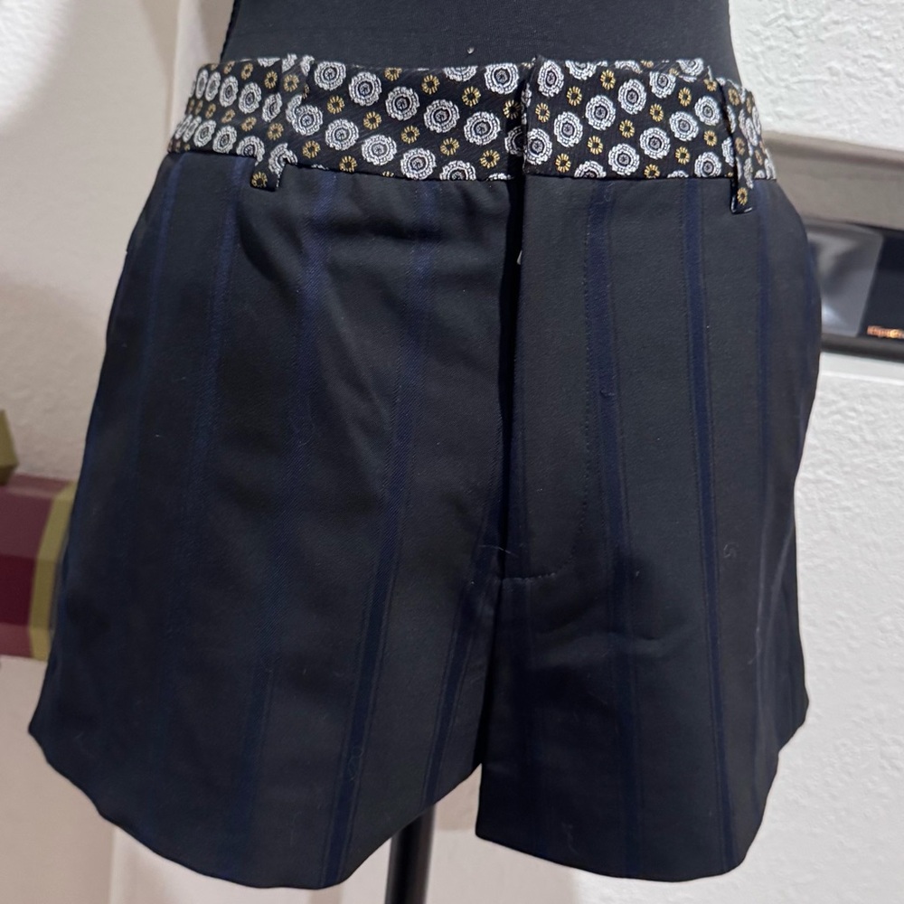 Zadig & Voltaire Black and Navy Blue Stripped Short - Size 36 - GREAT CONDITION